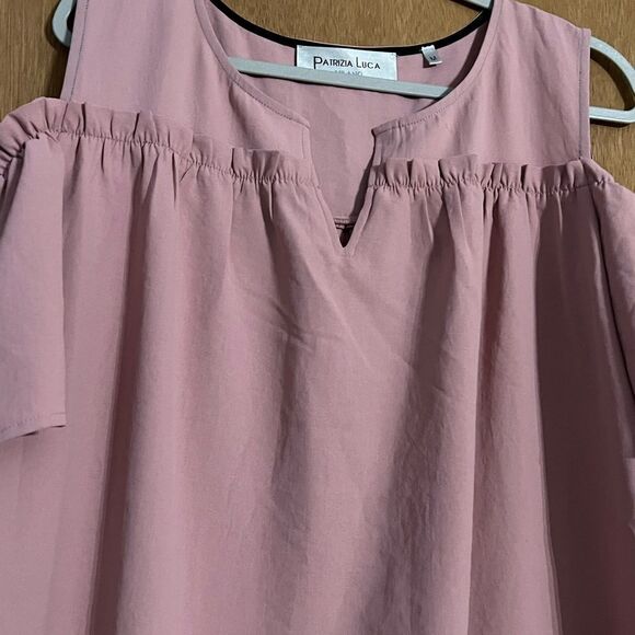 Patrizia Luca Cold Shoulder Ruffle Dress Size Medium - Picture 6 of 13